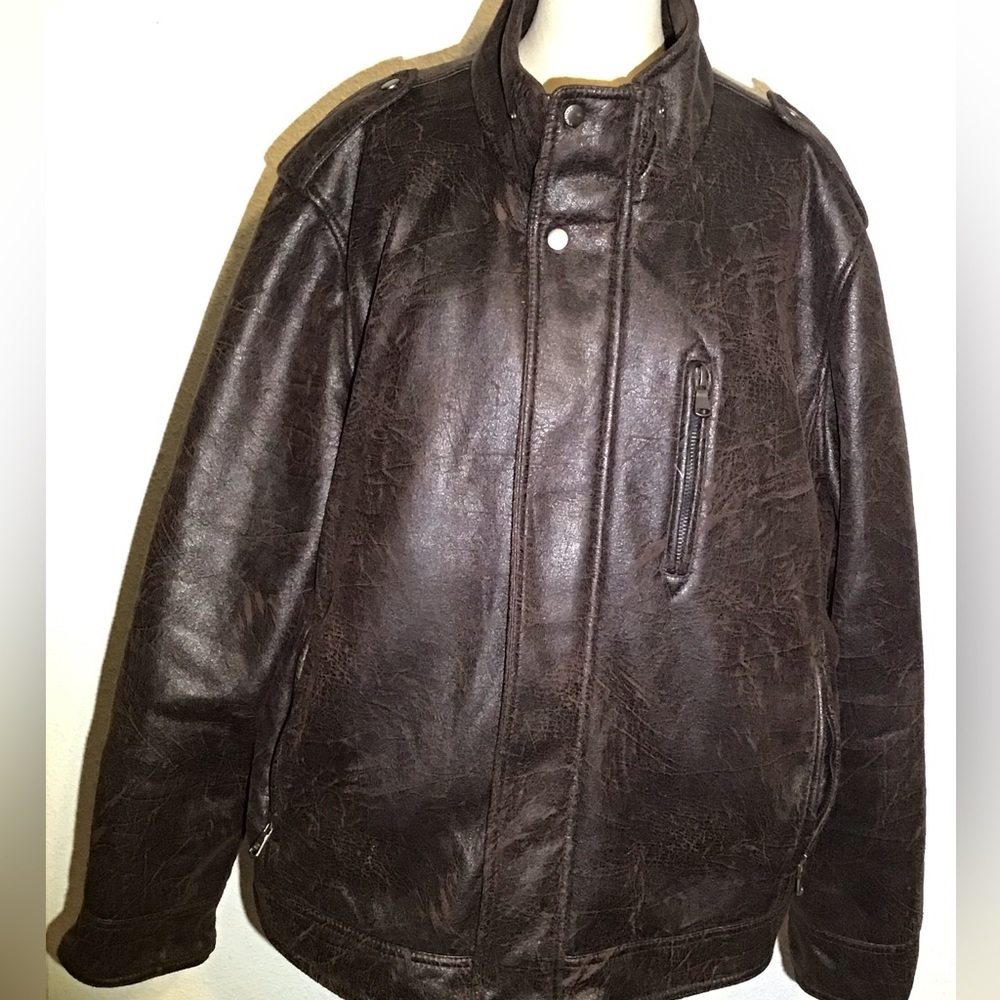 Calvin Klein L Brown Bomber Suede-like jacket XL